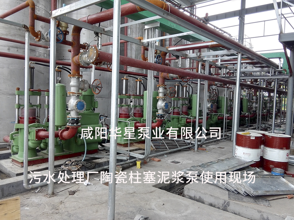 污水處理廠(chǎng)使用陶瓷柱塞泥漿泵